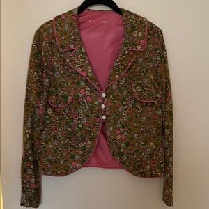 Floral Women's Jacket with Pink Accents